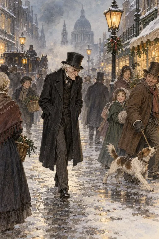 Illustration from page 2 of A Christmas Carol: A Retelling for Curious Readers