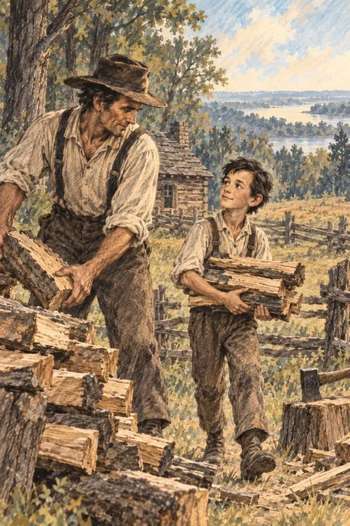 Illustration from page 3 of Abraham Lincoln: A Nation and a Promise