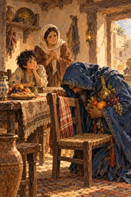 Illustration from page 4 of Aladdin and the Wonderful Lamp