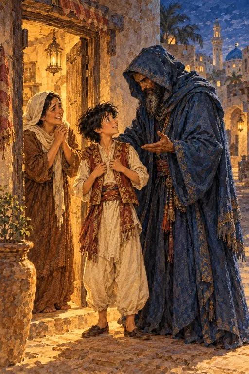 Illustration from page 5 of Aladdin and the Wonderful Lamp