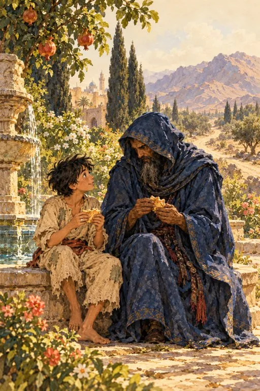 Illustration from page 6 of Aladdin and the Wonderful Lamp