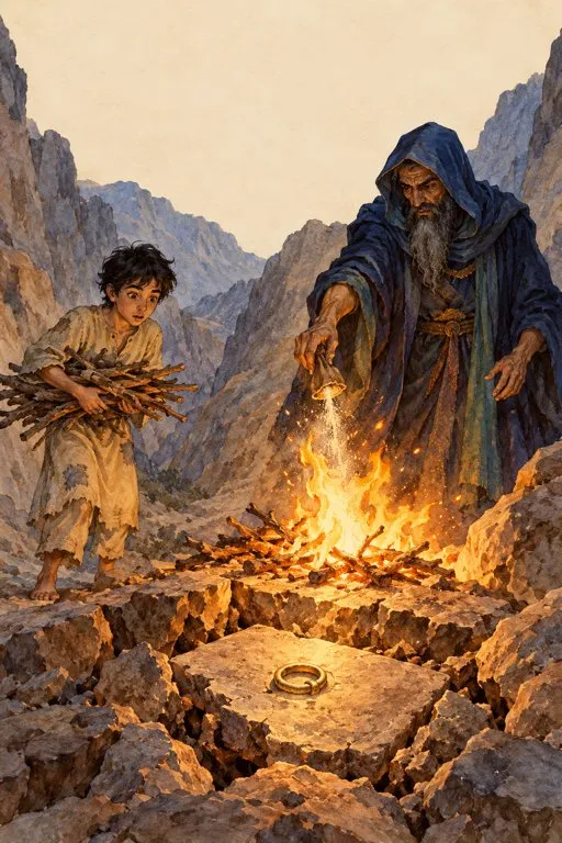 Illustration from page 7 of Aladdin and the Wonderful Lamp