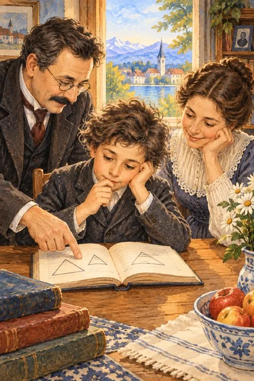 Illustration from page 4 of Albert Einstein: Questions About Light