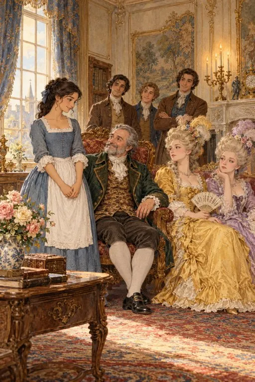 Illustration from page 2 of Beauty and the Beast
