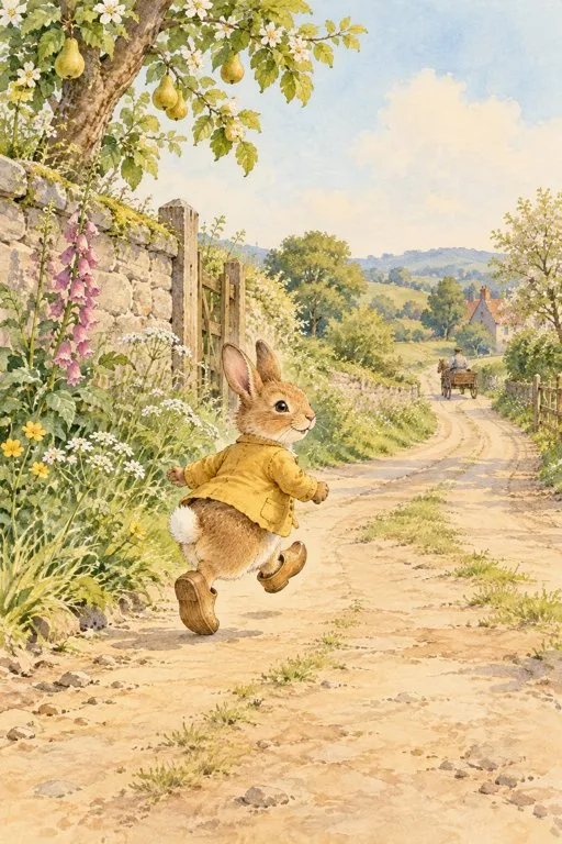 Illustration from page 3 of The Tale of Benjamin Bunny: A Gentle Retelling