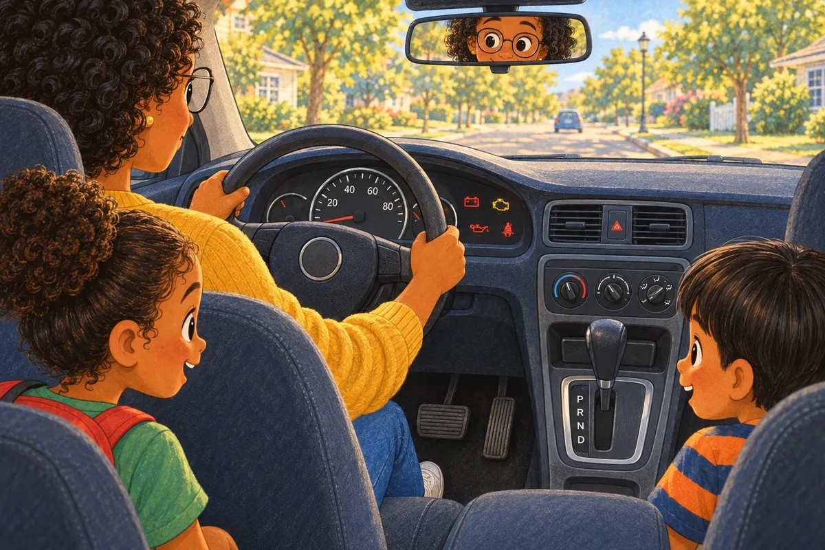 Illustration from page 3 of Cars and Trucks at Work