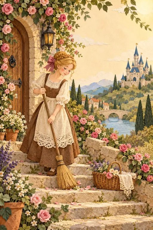 Illustration from page 3 of Cinderella: A Gentle Retelling