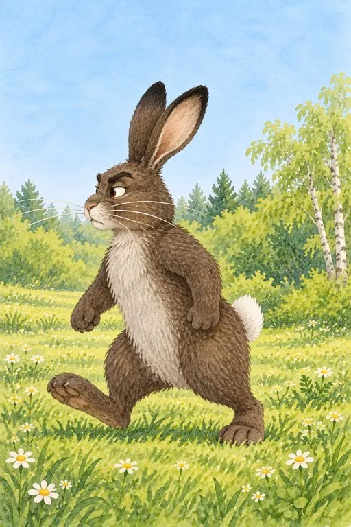 Illustration from page 2 of The Story of a Fierce Bad Rabbit: A Gentle Retelling