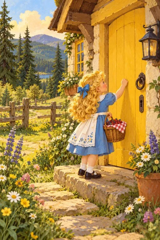 Illustration from page 3 of Goldilocks and the Three Bears: A Gentle Retelling
