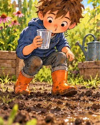 Illustration from page 2 of Gus and the Cup