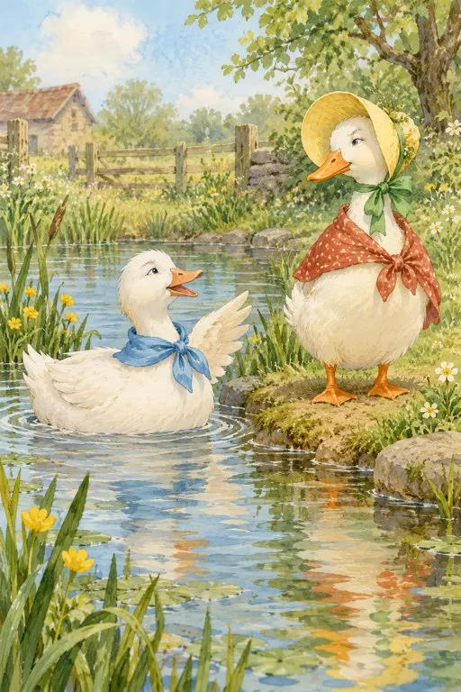 Illustration from page 3 of The Tale of Jemima Puddle-Duck: A Gentle Retelling