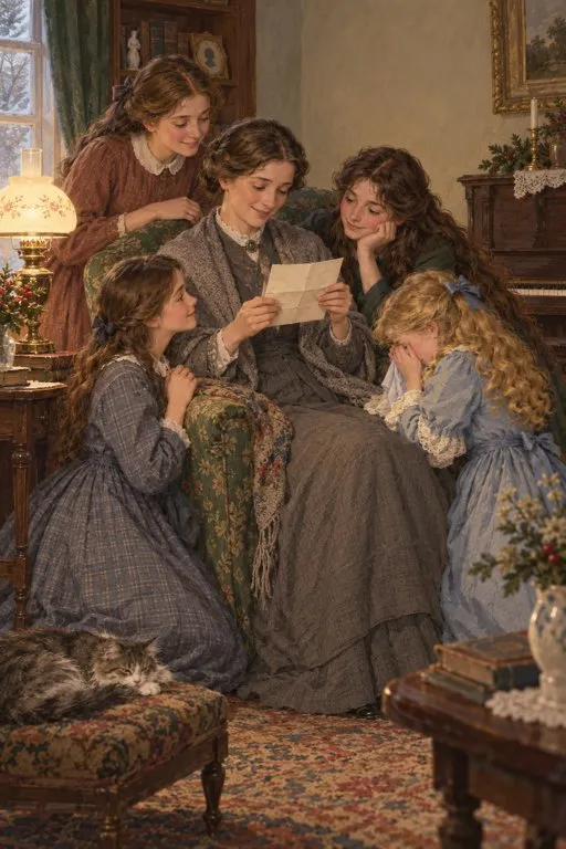 Illustration from page 5 of Little Women: A Retelling for Curious Readers