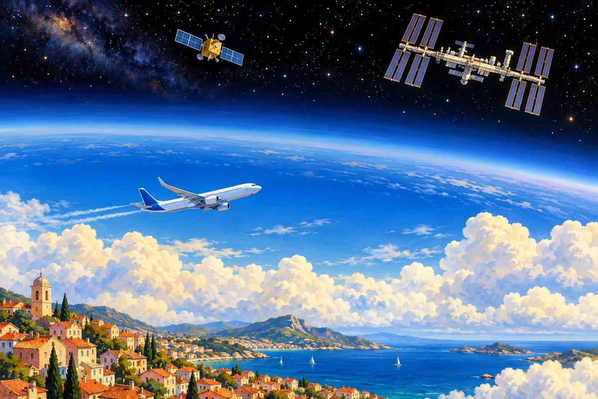 Illustration from page 2 of Machines in Space