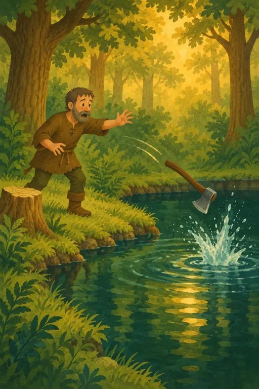 Illustration from page 3 of Mercury and the Woodman: A Gentle Retelling