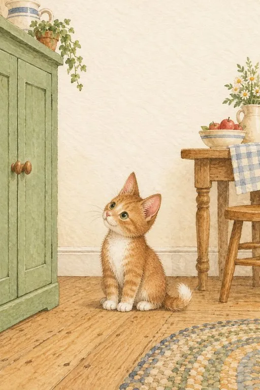 Illustration from page 2 of The Story of Miss Moppet: A Gentle Retelling