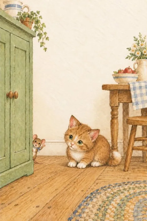 Illustration from page 3 of The Story of Miss Moppet: A Gentle Retelling
