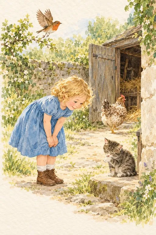 Illustration from page 3 of The Tale of Mrs. Tiggy-Winkle: A Gentle Retelling