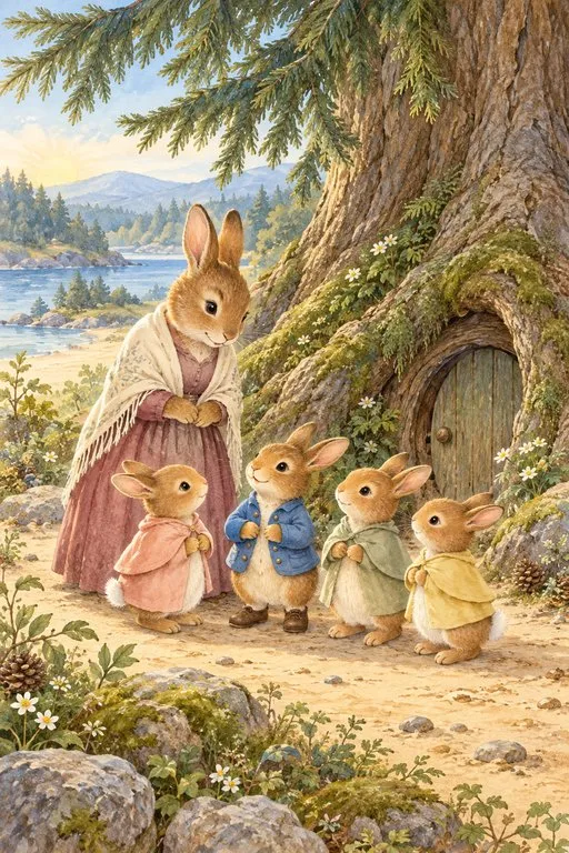 Illustration from page 2 of The Tale of Peter Rabbit: A Gentle Retelling