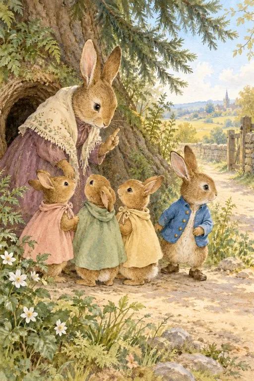 Illustration from page 3 of The Tale of Peter Rabbit: A Gentle Retelling