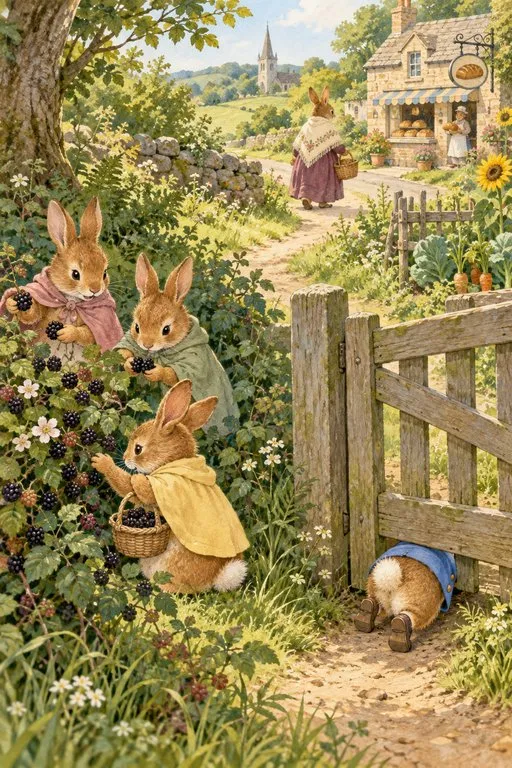 Illustration from page 4 of The Tale of Peter Rabbit: A Gentle Retelling