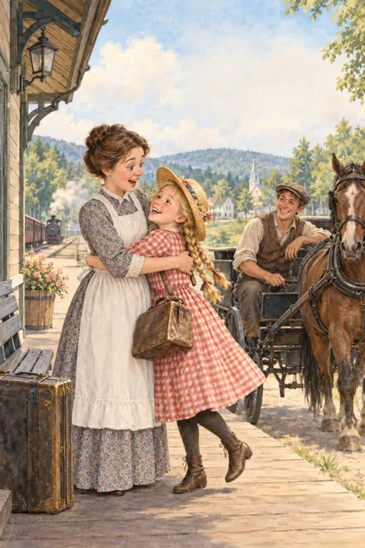 Illustration from page 3 of Pollyanna: A Retelling for Curious Readers
