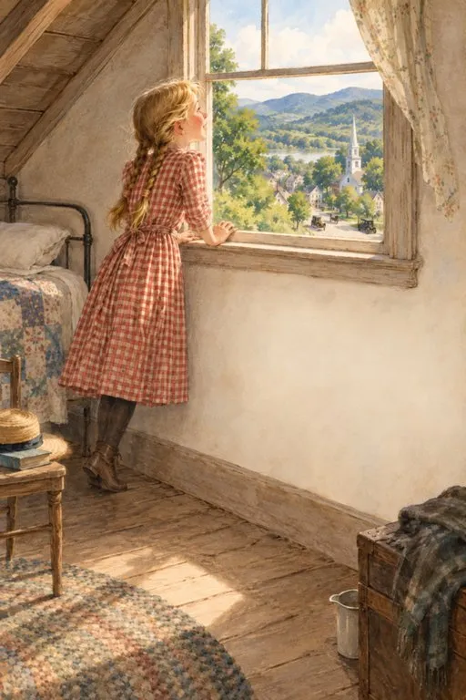 Illustration from page 4 of Pollyanna: A Retelling for Curious Readers