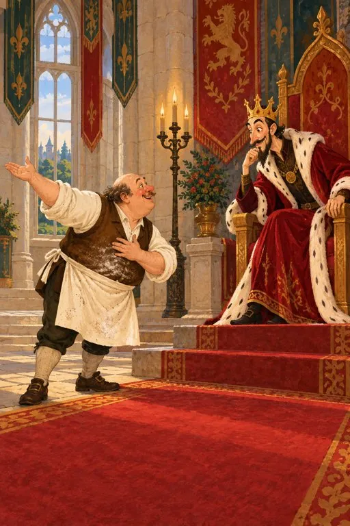 Illustration from page 2 of Rumpelstiltskin: A Gentle Retelling