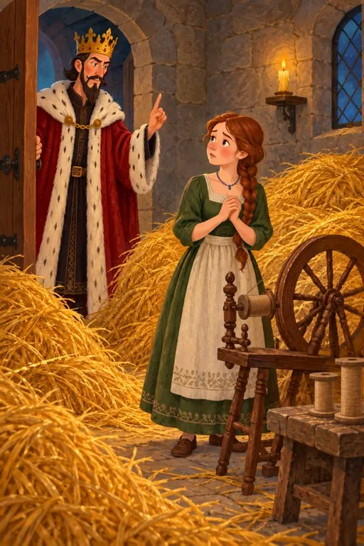 Illustration from page 3 of Rumpelstiltskin: A Gentle Retelling