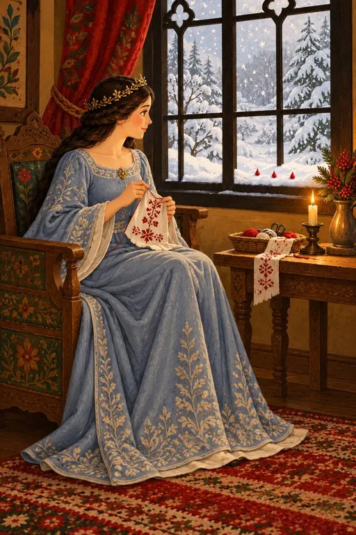 Illustration from page 2 of Snow White: A Gentle Retelling