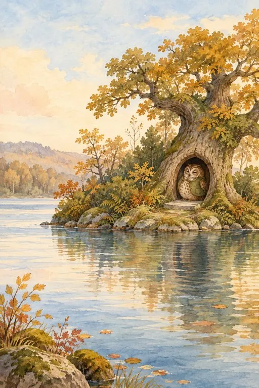 Illustration from page 3 of The Tale of Squirrel Nutkin: A Gentle Retelling