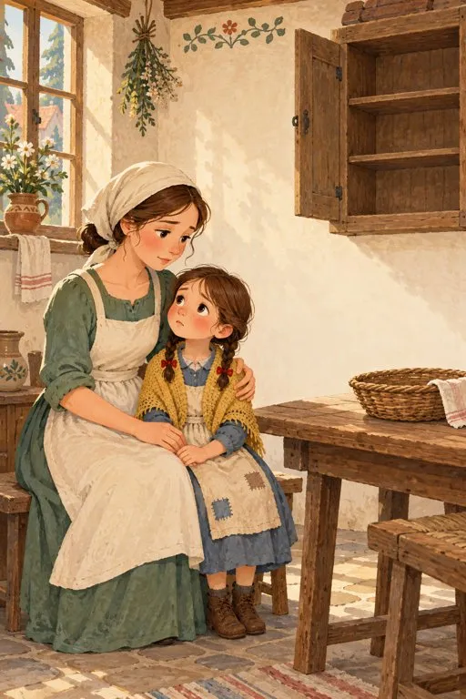 Illustration from page 2 of Sweet Porridge: A Gentle Retelling