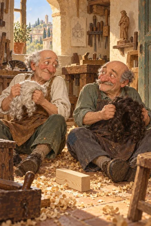 Illustration from page 4 of The Adventures of Pinocchio: A Retelling for Curious Readers