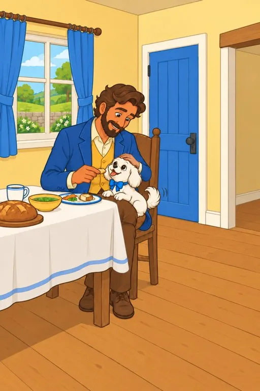 Illustration from page 3 of The Ass and the Lap Dog: A Gentle Retelling