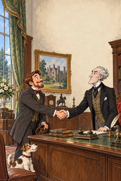 Illustration from page 2 of The Canterville Ghost: A Retelling for Curious Readers