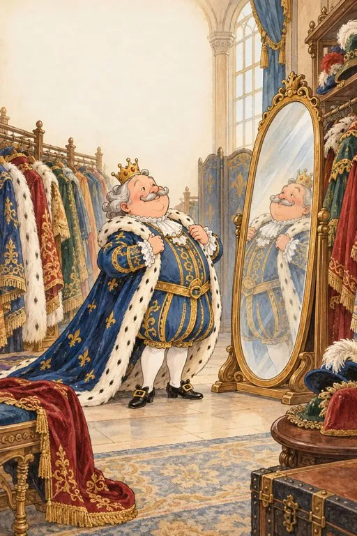 Illustration from page 2 of The Emperor’s New Clothes: A Gentle Retelling