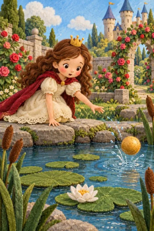 Illustration from page 2 of The Frog Prince: A Gentle Retelling