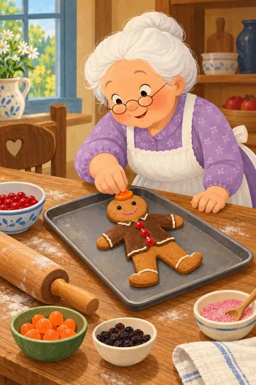 Illustration from page 3 of The Gingerbread Man: A Gentle Retelling