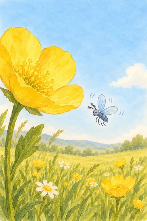 Illustration from page 3 of The Gnat and the Bull: A Gentle Retelling