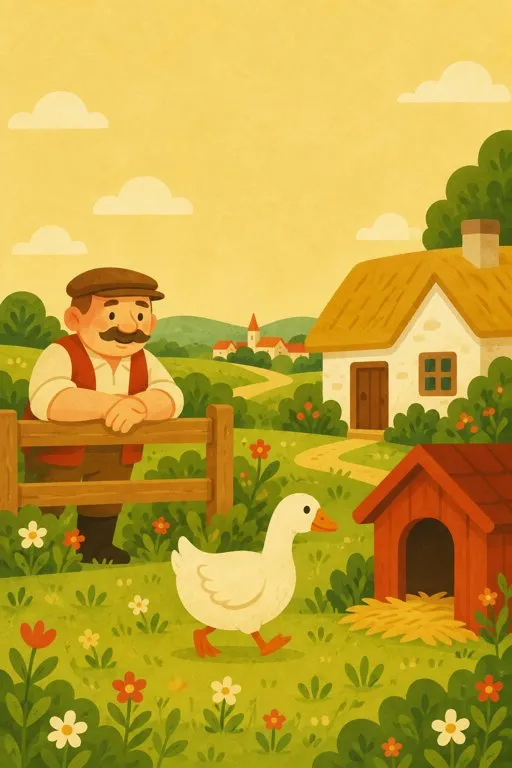 Illustration from page 2 of The Goose and the Golden Egg: A Gentle Retelling
