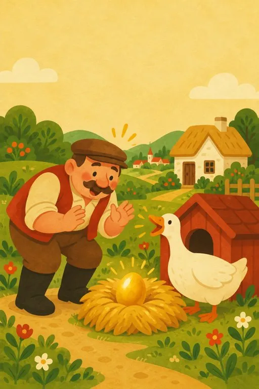Illustration from page 3 of The Goose and the Golden Egg: A Gentle Retelling
