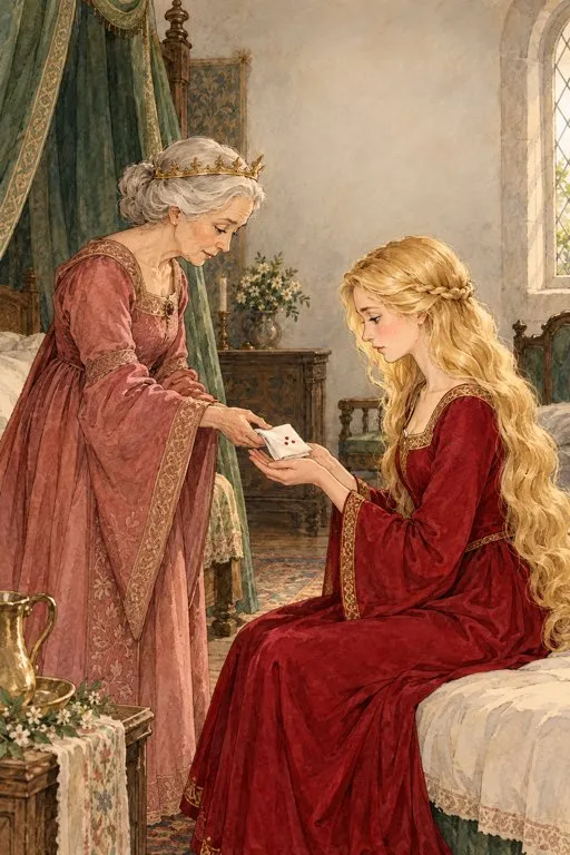 Illustration from page 4 of The Goose-Girl: A Retelling for Curious Readers