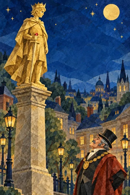 Illustration from page 2 of The Happy Prince: A Retelling for Curious Readers