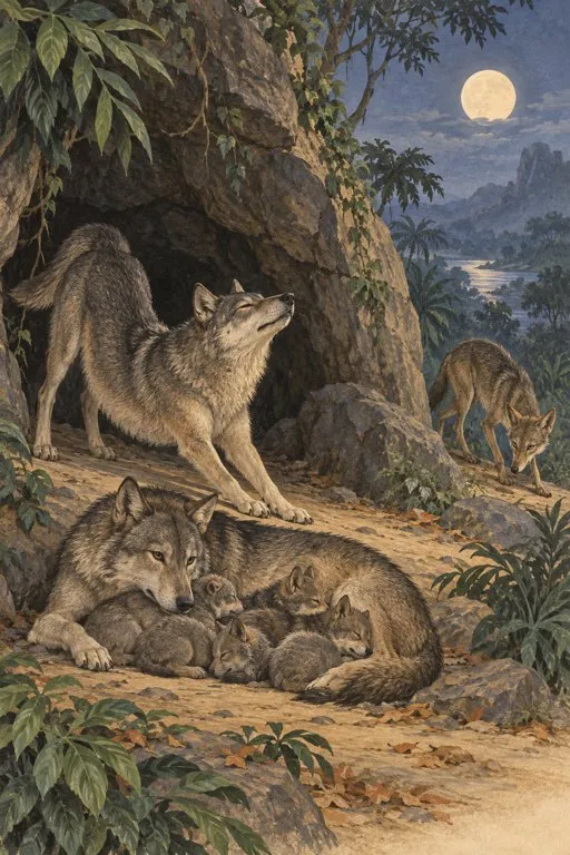 Illustration from page 2 of The Jungle Book: A Retelling for Curious Readers
