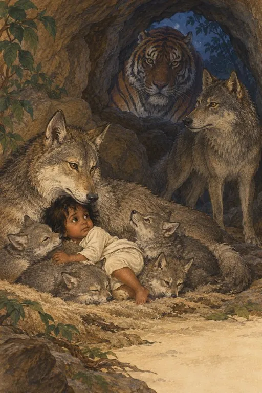Illustration from page 5 of The Jungle Book: A Retelling for Curious Readers