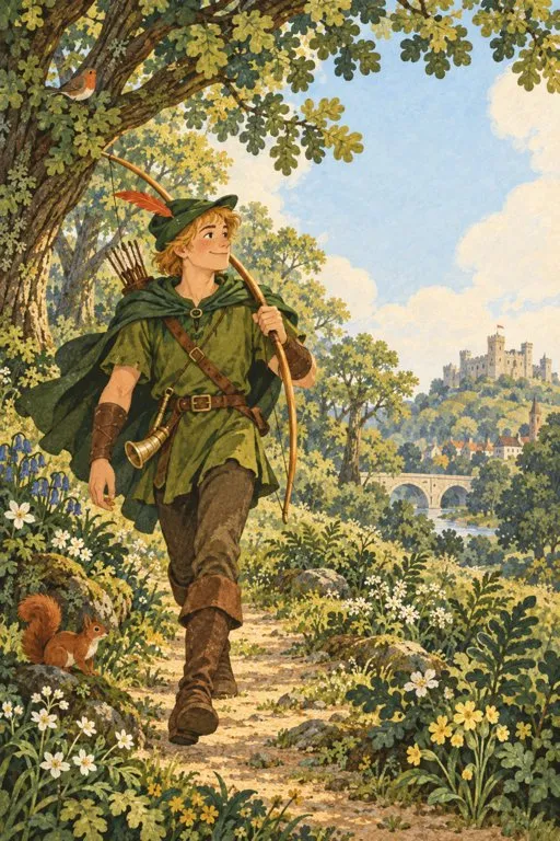 Illustration from page 2 of The Merry Adventures of Robin Hood: A Retelling for Curious Readers