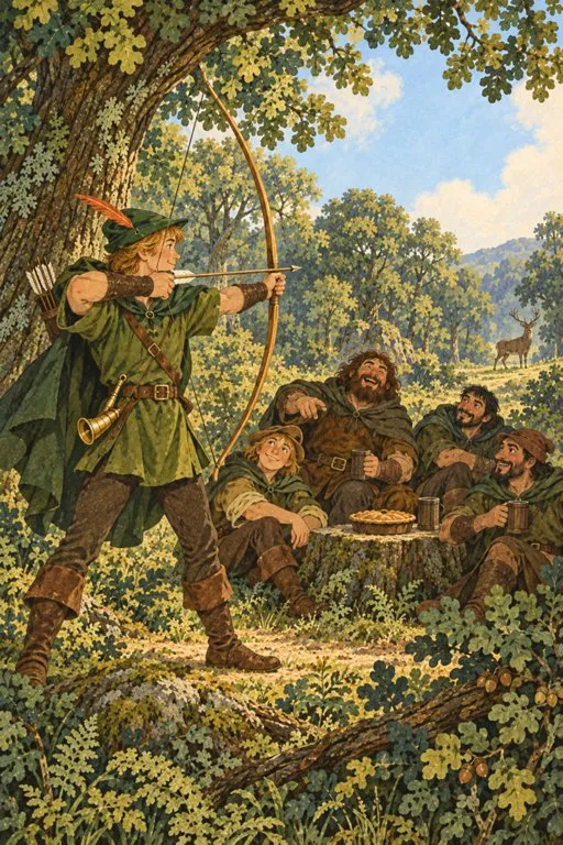 Illustration from page 3 of The Merry Adventures of Robin Hood: A Retelling for Curious Readers