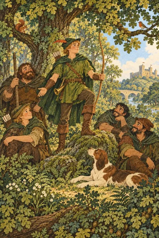 Illustration from page 5 of The Merry Adventures of Robin Hood: A Retelling for Curious Readers