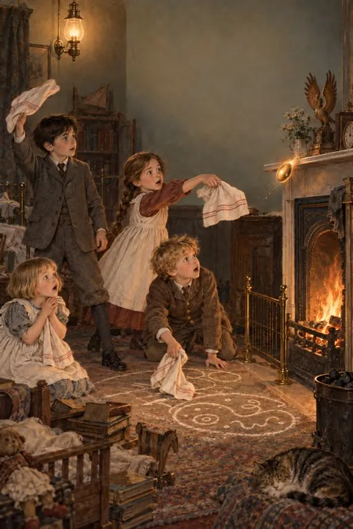 Illustration from page 4 of The Phoenix and the Carpet: A Retelling for Curious Readers