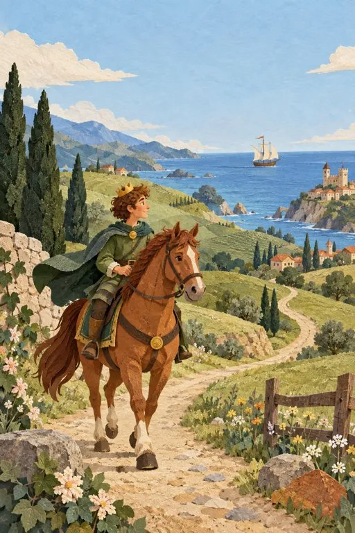 Illustration from page 3 of The Princess and the Pea: A Gentle Retelling