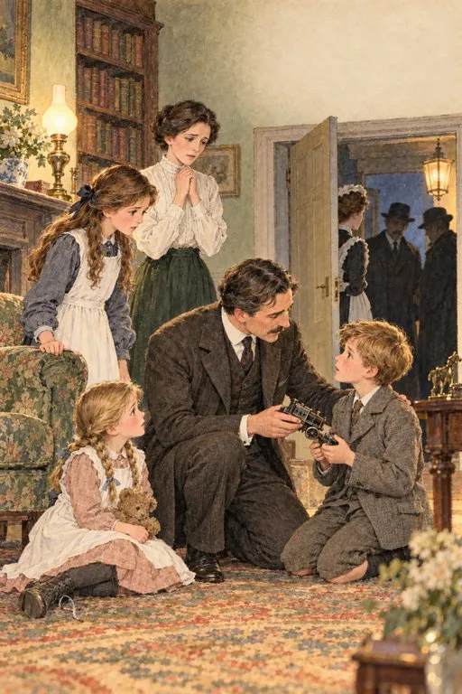 Illustration from page 3 of The Railway Children: A Retelling for Curious Readers